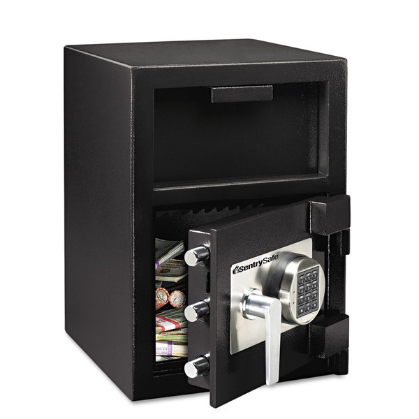 Sentry Safe Depository Safe, with Programmable Electronic lock with time delay 110 lbs lb, 1.3 cu ft, Steel DH-109E